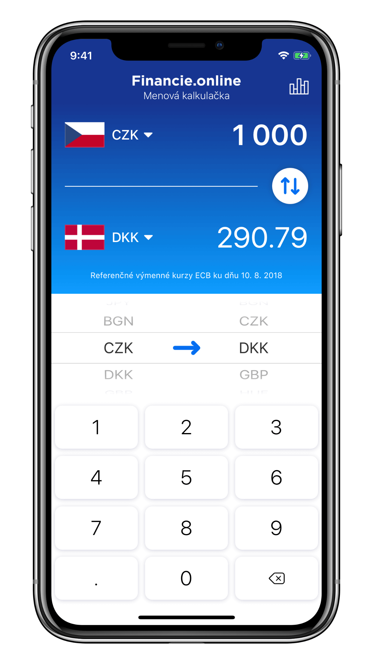 Aplikácia Menová kalkulačka od Financie.online